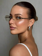 Y2K Futuristic Silver Sport Fashion Glasses – Street Style Eyewear