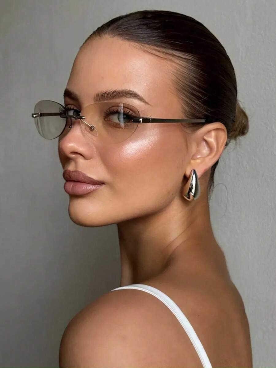 Y2K Futuristic Silver Sport Fashion Glasses – Street Style Eyewear