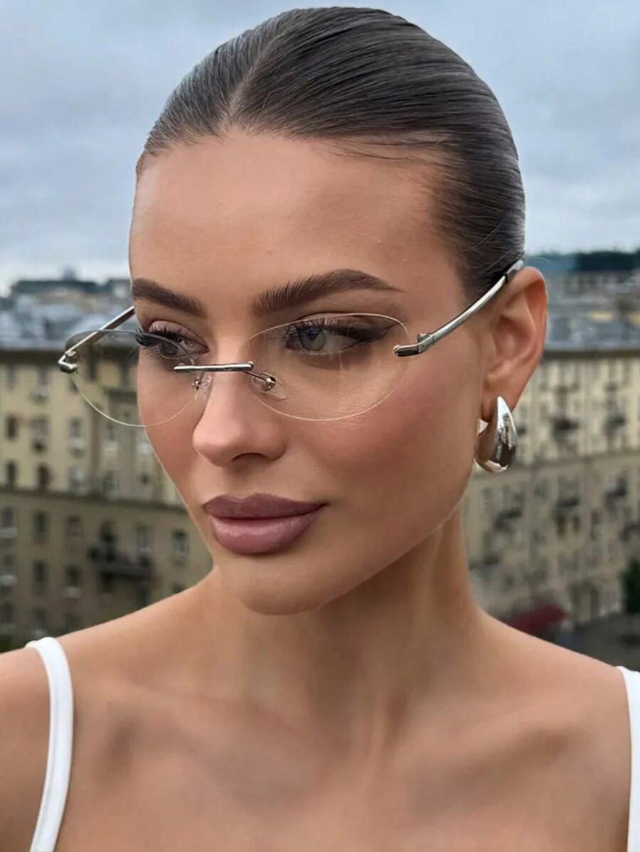 Y2K Futuristic Silver Sport Fashion Glasses – Street Style Eyewear