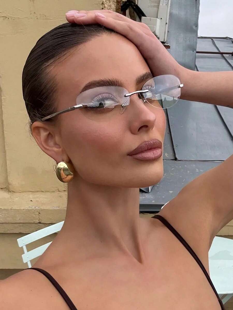Y2K Futuristic Silver Sport Fashion Glasses – Street Style Eyewear
