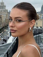 Y2K Futuristic Silver Sport Fashion Glasses – Street Style Eyewear