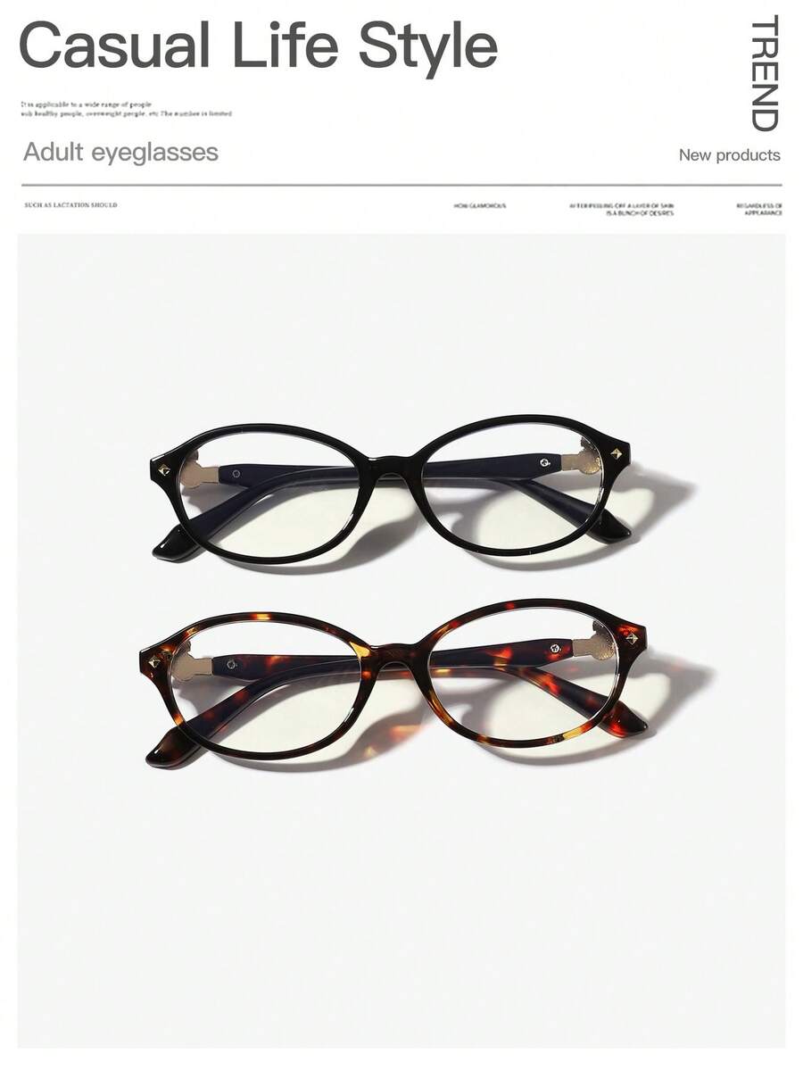 Oval Frame Light Fashion Glasses – Y2K Eyewear for Women