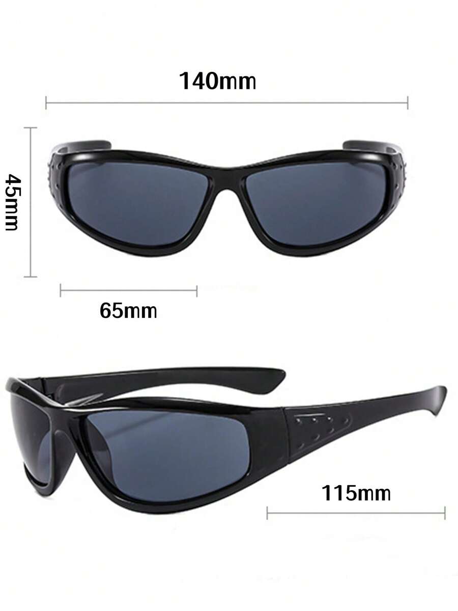 Oversized Wrap Wayfarer Y2K Glasses – Festival Eyewear for Women