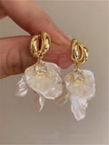 Long Tassel Shell Flower Earrings – Statement Jewellery for Women