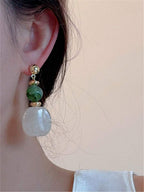 Vintage Tie Dye Acrylic Drop Earrings – Statement Jewellery for Women