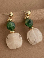 Vintage Tie Dye Acrylic Drop Earrings – Statement Jewellery for Women
