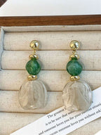 Vintage Tie Dye Acrylic Drop Earrings – Statement Jewellery for Women
