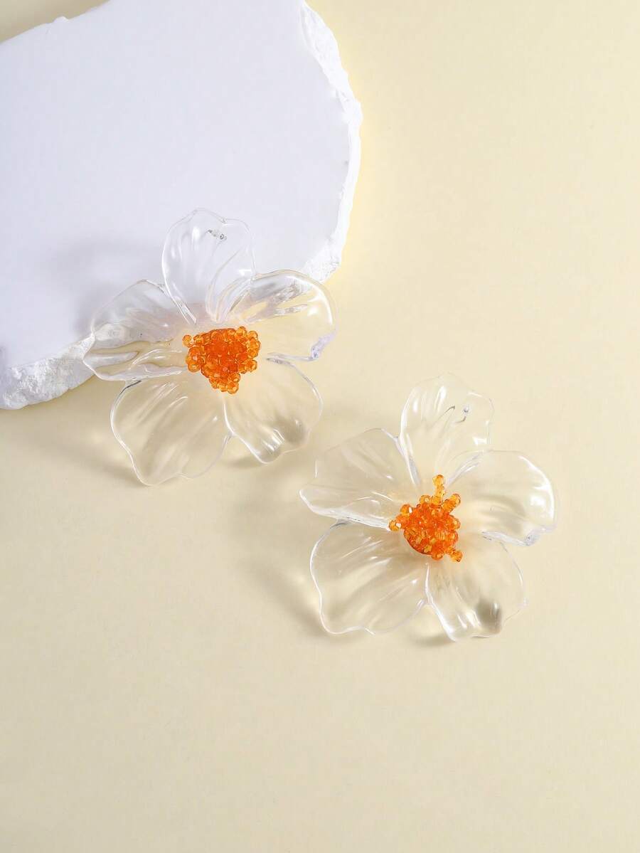 Colourful Resin Flower Earrings – Boho Jewellery for Women