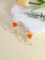Colourful Resin Flower Earrings – Boho Jewellery for Women