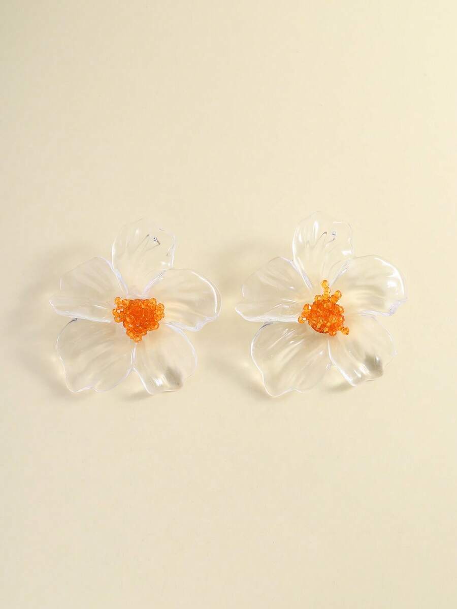 Colourful Resin Flower Earrings – Boho Jewellery for Women