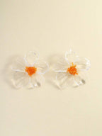 Colourful Resin Flower Earrings – Boho Jewellery for Women