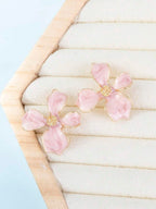 Enamel Flower Stud Earrings – Minimalist Jewellery for Women
