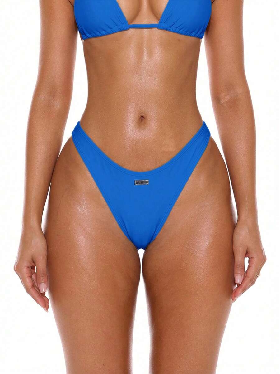 High Leg High Waist Print Bikini Bottoms – Summer Beach Vacation Swimwear