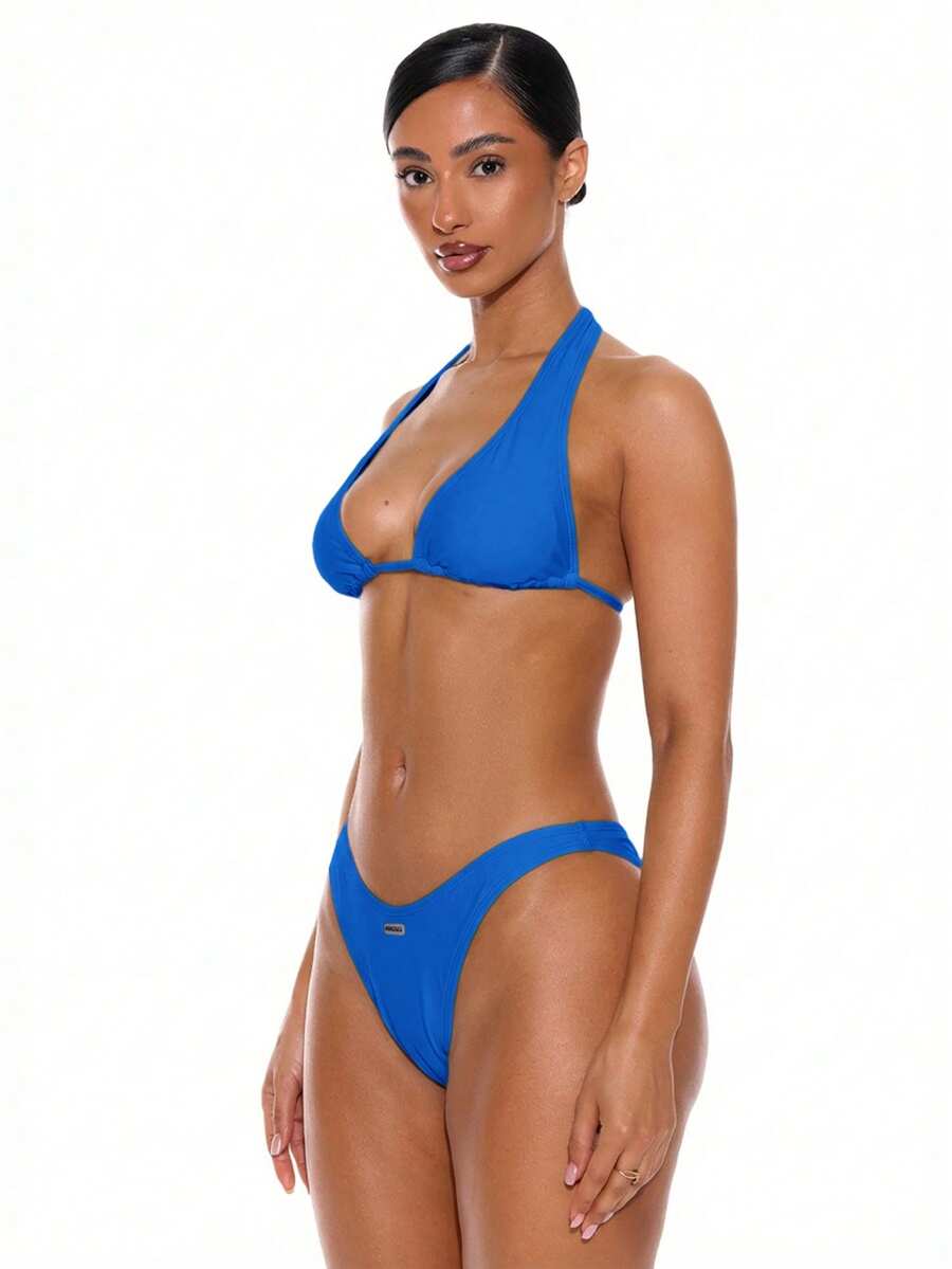 High Leg High Waist Print Bikini Bottoms – Summer Beach Vacation Swimwear