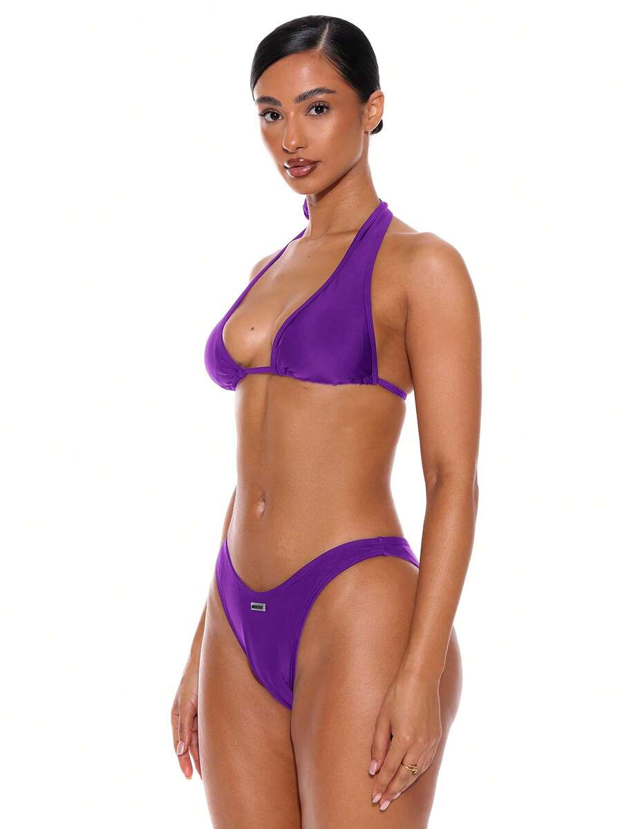 High Leg High Waist Print Bikini Bottoms – Summer Beach Vacation Swimwear