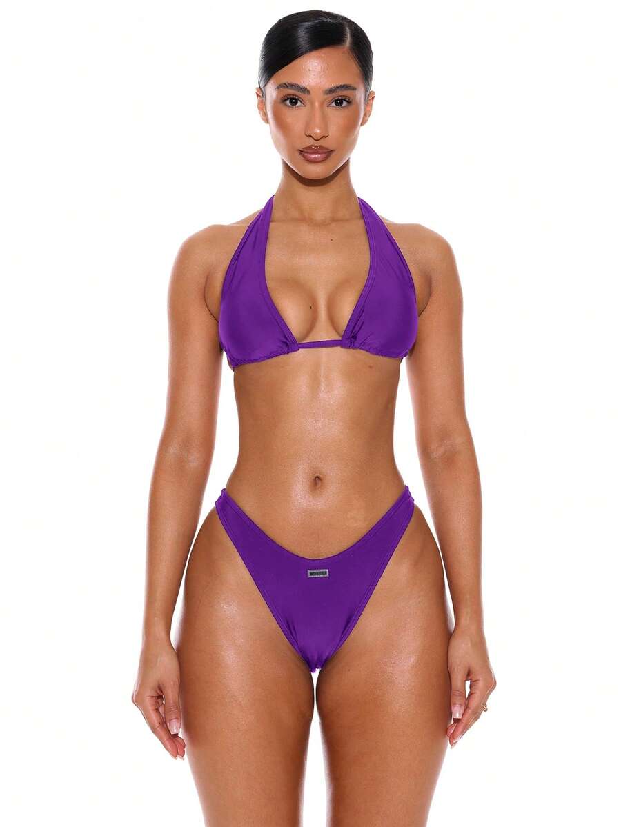 High Leg High Waist Print Bikini Bottoms – Summer Beach Vacation Swimwear