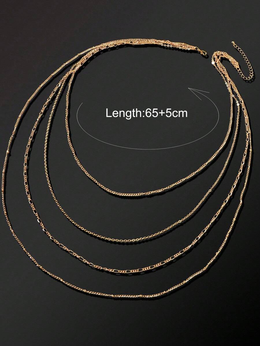 Multi-Layer Chain Long Necklace – Fashion Jewellery for Women
