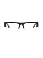 Rectangular Half-Frame Clear Glasses – Retro Eyewear for Women