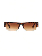 Rectangular Half-Frame Clear Glasses – Retro Eyewear for Women