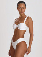 Underwire Ruched Cup Push-Up Bikini Top – Summer Beach Vacation Swimwear