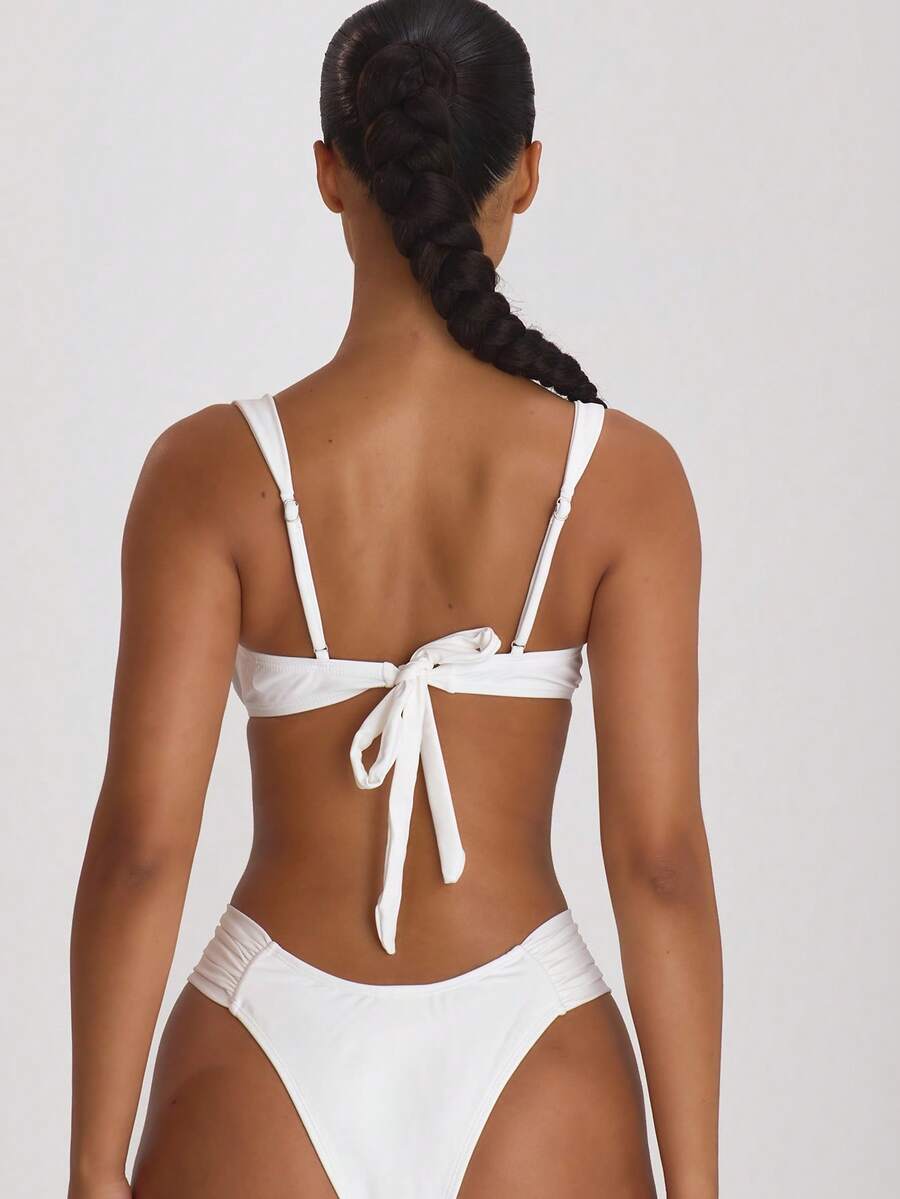 Ruched Side Cheeky Bikini Bottoms – Summer Beach Vacation Swimwear