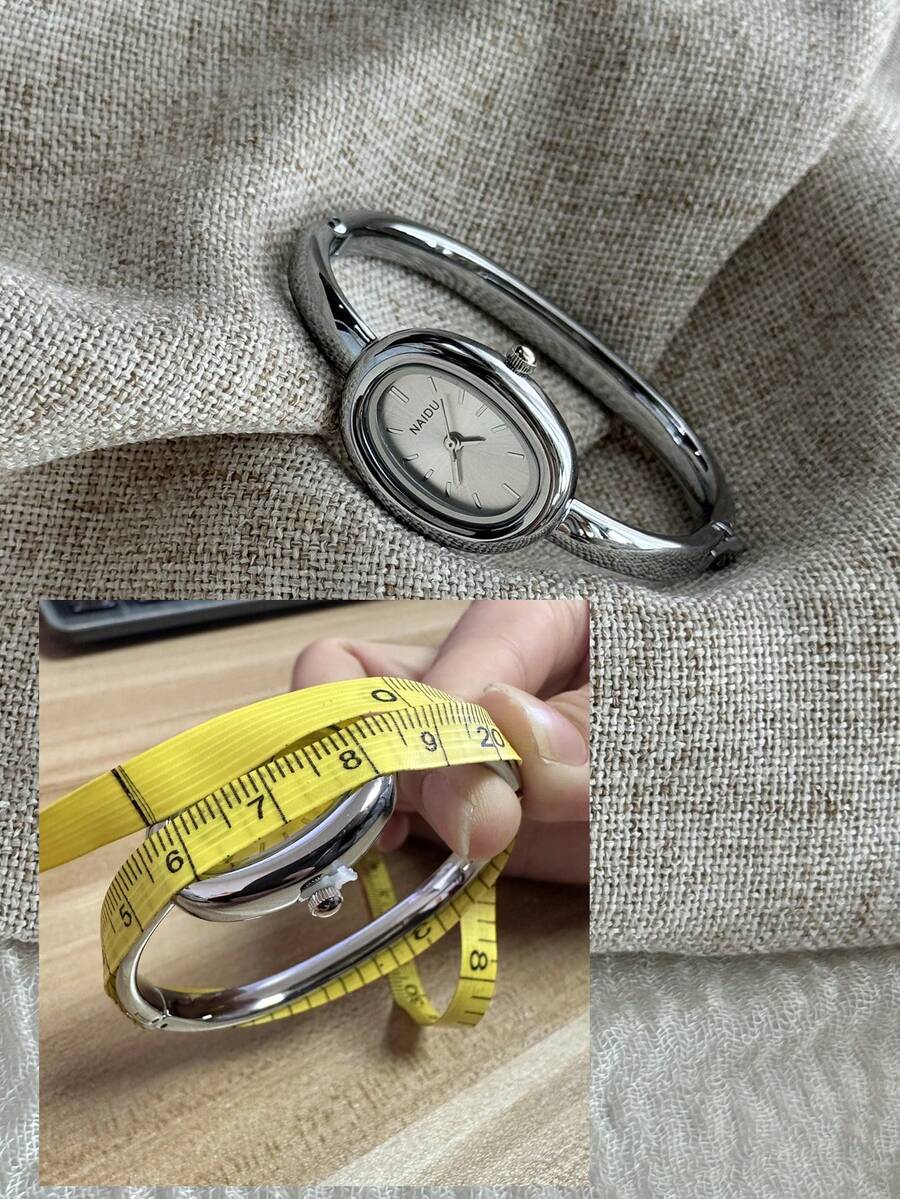 Oval Green Dial Bracelet Watch – Minimalist Dress Watch for Women