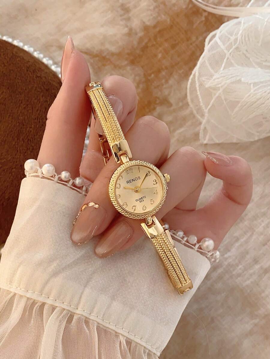 Oval Green Dial Bracelet Watch – Minimalist Dress Watch for Women