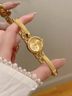 Oval Green Dial Bracelet Watch – Minimalist Dress Watch for Women
