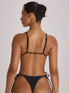 Tie Side Scooped Front Thong Bikini Bottoms – Summer Beach Vacation Swimwear