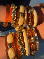 Vintage Resin Beaded Bracelet Stack – Fashion Jewellery for Women