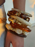 Vintage Resin Beaded Bracelet Stack – Fashion Jewellery for Women