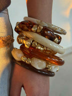 Vintage Resin Beaded Bracelet Stack – Fashion Jewellery for Women