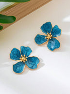 Tie Dye Drip Flower Asymmetric Stud Earrings – Jewellery for Women