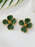 Tie Dye Drip Flower Asymmetric Stud Earrings – Jewellery for Women