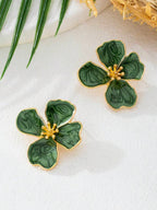 Tie Dye Drip Flower Asymmetric Stud Earrings – Jewellery for Women