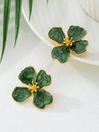Tie Dye Drip Flower Asymmetric Stud Earrings – Jewellery for Women