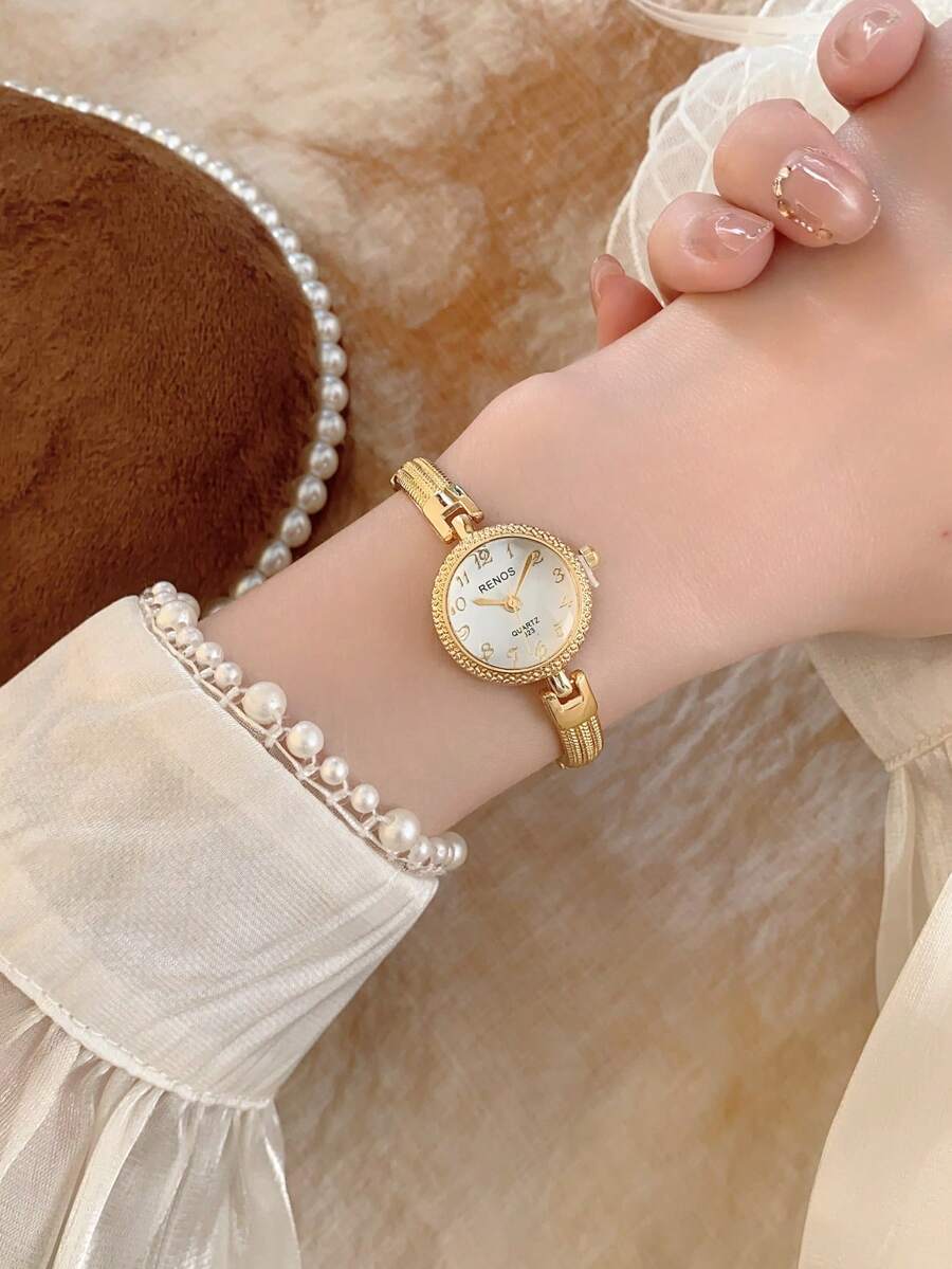 Oval Green Dial Bracelet Watch – Minimalist Dress Watch for Women