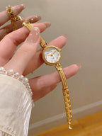 Oval Green Dial Bracelet Watch – Minimalist Dress Watch for Women
