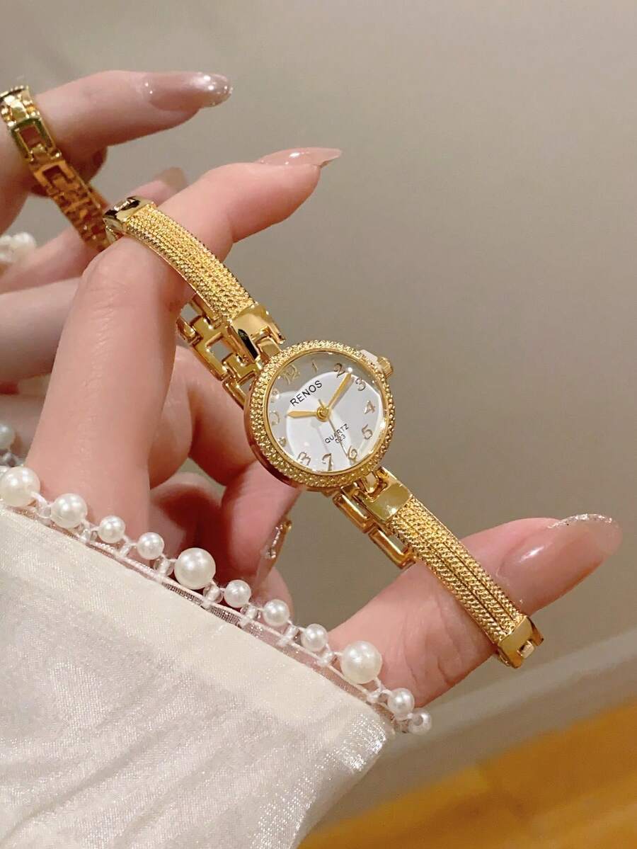 Oval Green Dial Bracelet Watch – Minimalist Dress Watch for Women