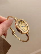 Oval Green Dial Bracelet Watch – Minimalist Dress Watch for Women