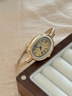 Oval Green Dial Bracelet Watch – Minimalist Dress Watch for Women