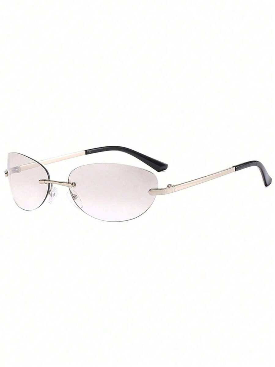 Y2K Futuristic Silver Sport Fashion Glasses – Street Style Eyewear