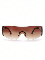Frameless Oval Fashion Glasses – Casual Versatile Eyewear for Women