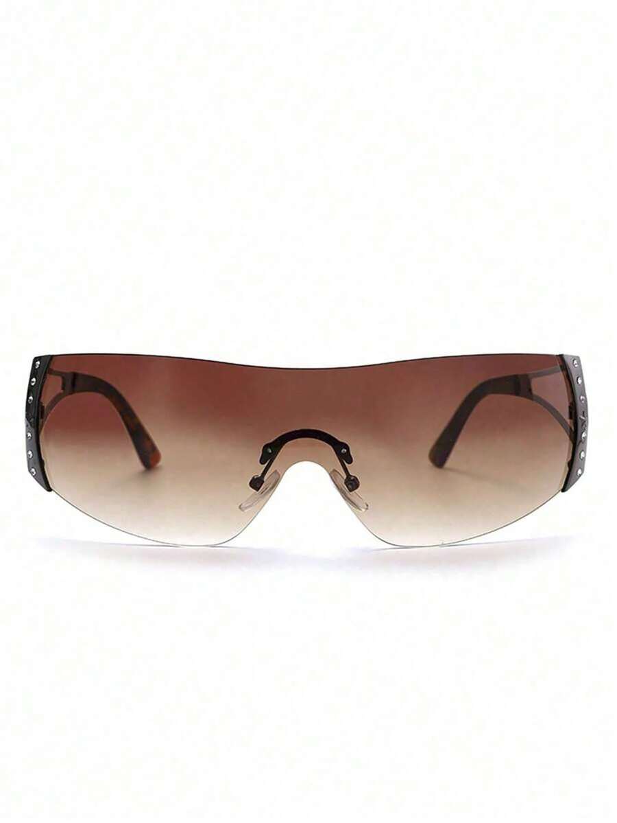 Frameless Oval Fashion Glasses – Casual Versatile Eyewear for Women
