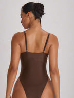 Underwire Cup High Leg Cheeky One-Piece Swimsuit – Summer Beach Vacation Swimwear