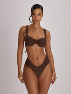 Ruched Side Cheeky Bikini Bottoms – Summer Beach Vacation Swimwear
