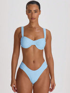 Underwire Ruched Cup Push-Up Bikini Top – Summer Beach Vacation Swimwear