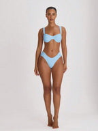 Underwire Ruched Cup Push-Up Bikini Top – Summer Beach Vacation Swimwear