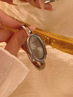Oval Green Dial Bracelet Watch – Minimalist Dress Watch for Women