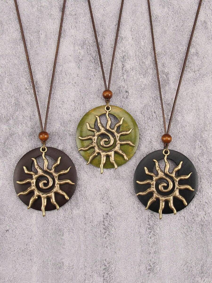 Water Drop Acrylic Pendant Leather Cord Necklace – Jewellery for Women